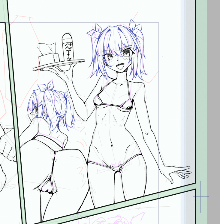 叡智なコルフェンちゃんのショートを描いている 