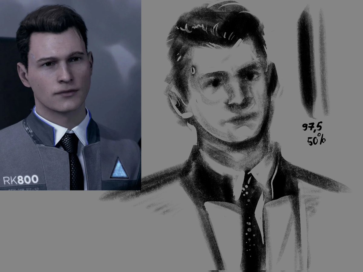 haven't had enough pain in my life so decided to draw only using fixated bigass paintbrush #dbh #украрт