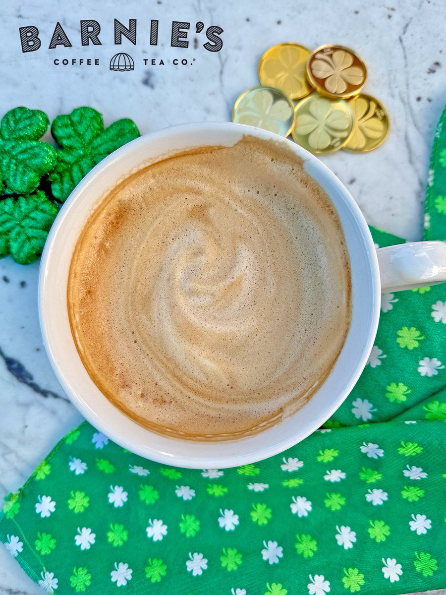 💚Happy St. Patricks Day! 🍀 Find your POT OF GOLD ✨with Barnie's Coffee! ☕️ Celebrate with us today at barniescoffee.com  Buy 1 Irish Cream Coffee, Get 15% OFF!