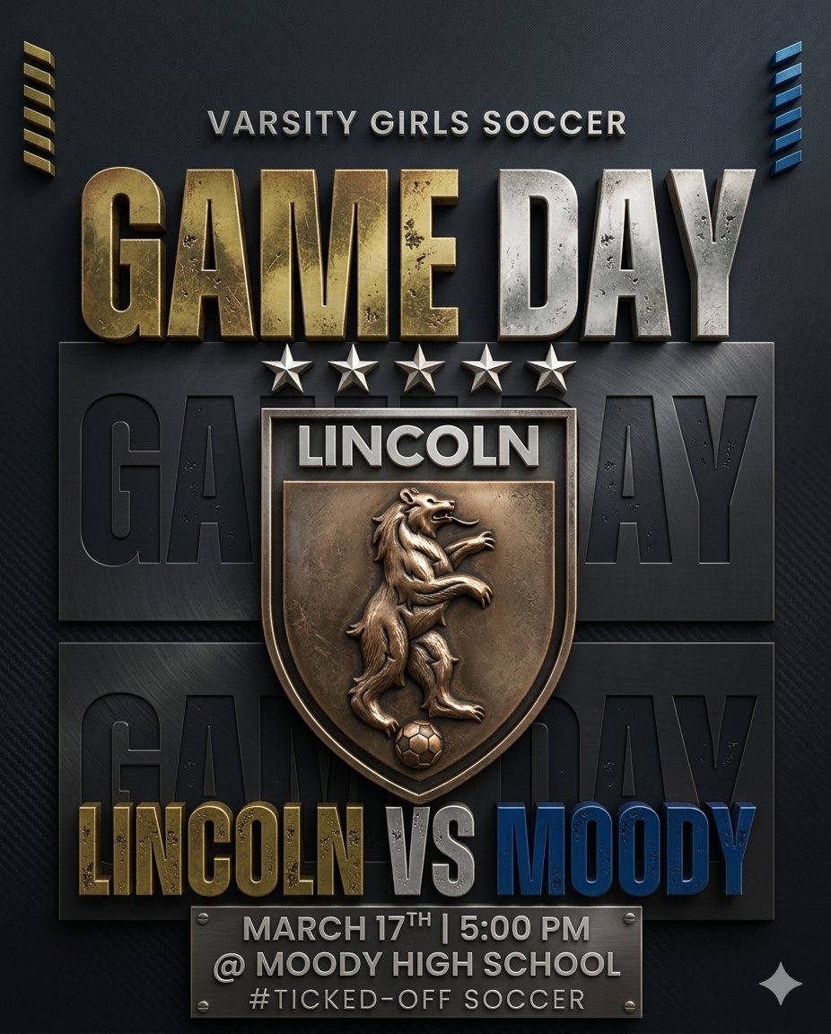 CoachBailey19's tweet photo. 🚨GAME DAY
⚽️ Varsity Girls
🆚 Moody High School
📍Bill Morris Stadium
⏱️5:00 PM | Kick-Off
#TickedOffSoccer #AllForOne #OneForAll https://t.co/jjxnsUK4VF