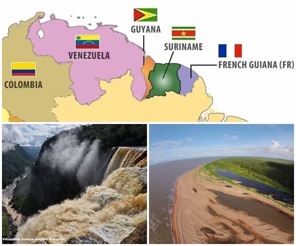 AntroCanal's tweet photo. Este país sudamericano, con una superficie territorial de 1.075.987 km2, no solo tiene una gran riqueza cultural, sino también algunos de los paisajes más impresionantes del mundo.  

 Datos muy interesantes de Venezuela y sus 24 estados

1.  Salto Kaieteur o Kayuc Tuwuc: Situada al este de Venezuela, en el río Potaro de nuestro Esequibo, posee 640 metros de caída libre.
2.  Montañas únicas: Los tepuyes son mesetas gigantes de piedra que parecen sacadas de otro planeta, incluyendo el Monte Roraima cuyo punto doble marca la frontera con Brasil (Venezuela posee un 95% del mismo).
3.  Riqueza petrolera: Posee una de las reservas de petróleo más grandes del mundo. Incluyendo los hallazgos petroleros en la proyección marítima del Esequibo en el Atlántico venezolano.
4.  Playas paradisíacas: El archipiélago de Los Roques es un paraíso caribeño con aguas cristalinas. Además, en la costa este del Atlántico, está Playa Concha que baña nuestro Esequibo.
5.  Música y tradición: El joropo es su baile nacional, acompañado del arpa, cuatro y maracas. Se mezcla con música de nuestras etnias indígenas warao, macushi, patamona, wai-wai, pemón, arecuna, acahuaio, etc. En nuestro Esequibo.
6.  Biodiversidad increíble: Alberga más de 25.000 especies de orquídeas, siendo uno de los países más ricos en flora del planeta. También vemos el árbol nacional de Venezuela, el araguaney, en las montañas Pacaraima del esequibo.
7.  Fenómeno natural único: El Relámpago del Catatumbo produce tormentas eléctricas hasta 260 noches al año.
8.  Pasión deportiva: Aunque el béisbol es el deporte más popular, el fútbol ha crecido muchísimo en los últimos años.
9.  Cacao legendario: El cacao venezolano es considerado uno de los mejores del mundo.
10.  Caracas: Su capital está rodeada por el Cerro Warairarepano, que conecta la ciudad con el mar Caribe.
11. El Archipiélago Los Monjes que salvaguarda nuestro Golfo de Venezuela y genera costa seca a Colombia en la Península de La Guajira.
12. La isla de Aves de 3.5 hectáreas pero que nos genera 350.000 km2 de mar territorial en el Caribe. 
13. El río Esequibo, frontera con Guyana, el cual recorre 1018 km desde su nacimiento en la Sierra de Mapuera y desemboca en el estuario de dicho río al océano Atlántico.
14. Isla de Patos, guardiana del estado Sucre, colindante con Trinidad y Tobago.
15. La Piedra de Cocuy, íntegramente en territorio Venezuela y cuya frontera con Colombia está 3 km al oeste.
#venezuela #MiMapa Mi Mapa de Venezuela incluye nuestro Esequibo