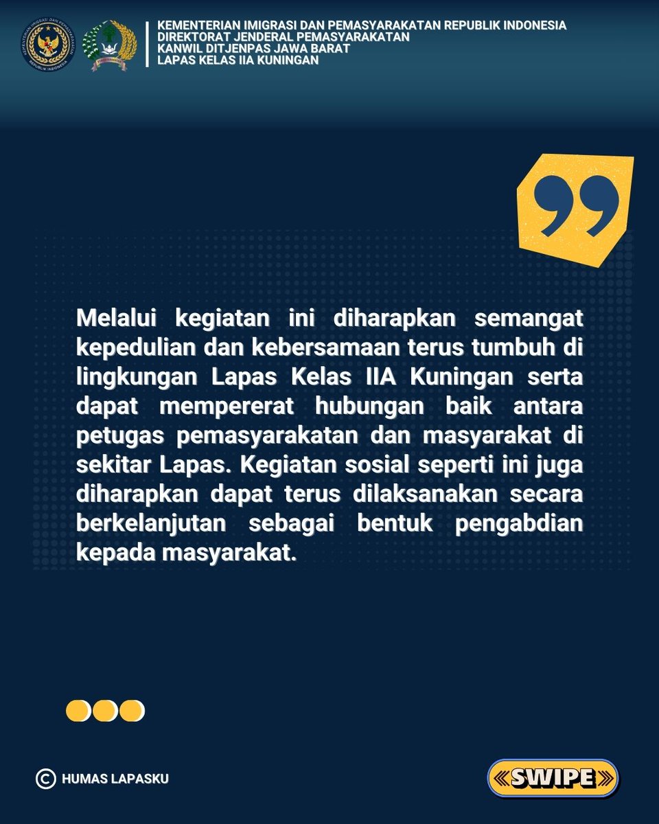 Menebar Kebaikan di Bulan Ramadhan, Lapas Kuningan Gelar Bakti Sosial dan Pembagian Takjil

#PemasyarakatanBerdampak
#LapasKuningan
#SukarnoAli