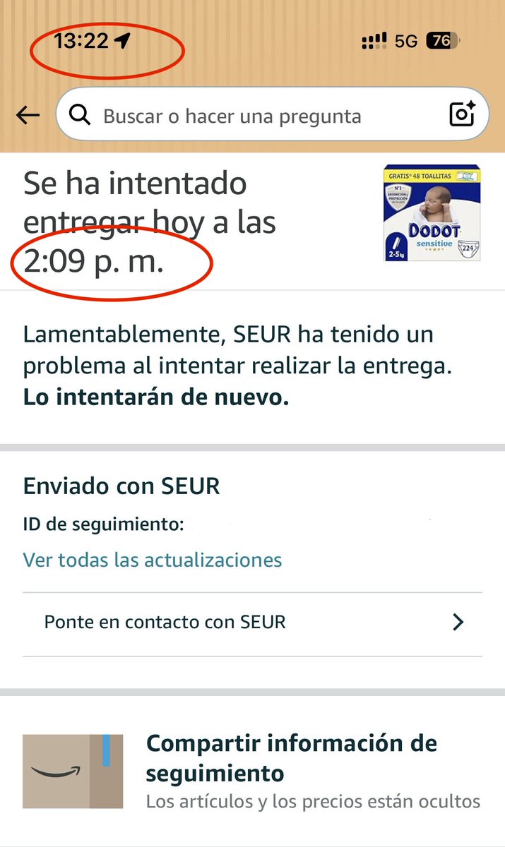 Potiferus's tweet photo. .@SEUR se coge antes a un mentiroso que a un cojo. Espero que @amazon tome nota de su incompetencia. Estaba en casa esperando mi pedido. Nadie ha llamado a la puerta ni al teléfonillo. Tengo cámaras que lo certifican. https://t.co/AlCCsCd6eu