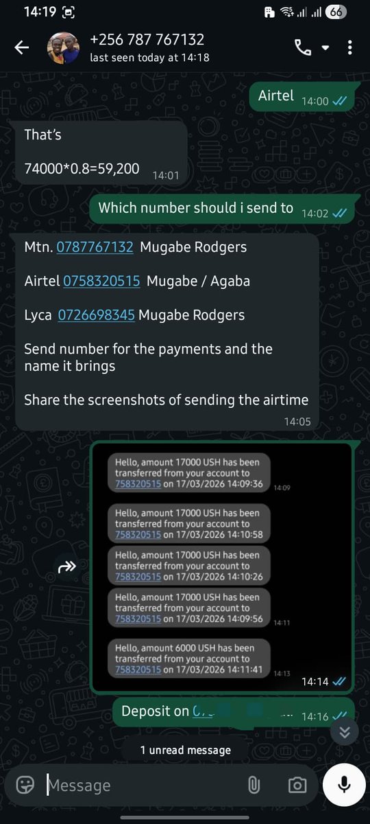 Moha_KLA's tweet photo. @MrMugabeRodgers Theft alert; Mr mugabe received my airtime and refused to send my money https://t.co/GveidHRbvp