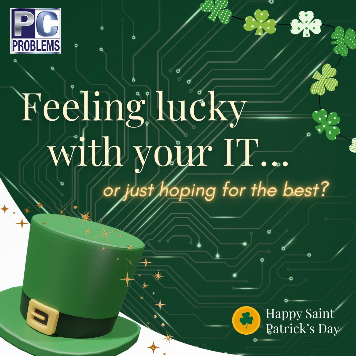 pcproblems_nj's tweet image. Technical glitches shouldn't be the "leprechaun" in your machine causing unexpected downtime. We troubleshoot and resolve issues quickly to keep your productivity high and your stress low.

#PCProblems #StPatricksDay #ComputerRepair #TechHelp