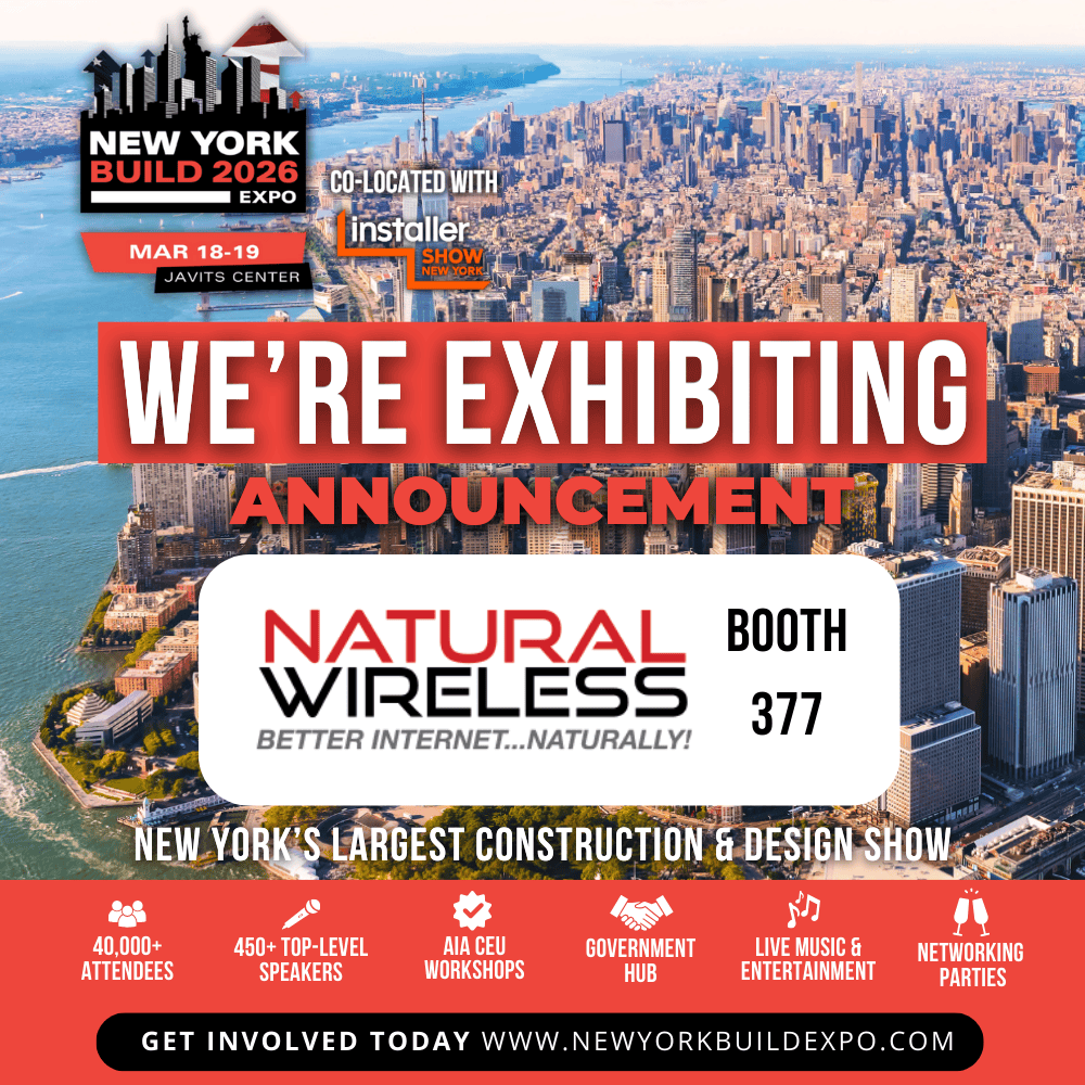 naturalwireless's tweet photo. Natural Wireless at New York Build—starting tomorrow (3/18).

Meet us Wed & Thurs to explore Property-Wide Managed Internet for modern multifamily buildings.

📍 Javits Center
🎪 Booth #377

#NewYorkBuild #NYBuild2026 #NaturalWireless #BuildingWideWiFi #SmartBuildings #PropTech #MultifamilyTech #ApexByNaturalWireless