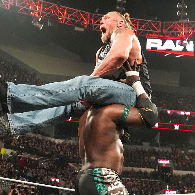 EliteClubS0B's tweet image. Brock Lesnar and Oba Femi’s segment from last night’s RAW pulled in over 61 MILLION views across all of WWE’s social platforms in just 12 hours.

BROCK “THE DRAW” LESNAR 🔥