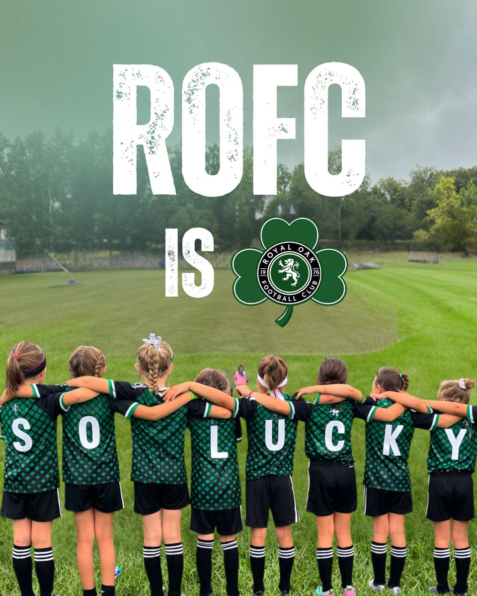 RoyalOak_FC's tweet photo. On a real note⦠we might be the luckiest club around.
Happy St. Patrick's Day to the players, families, and coaches who make this club something special. Some find luck at the end of a rainbow. We find ours on the field every single day.
#weareROFC https://t.co/a4fqcw3t3c