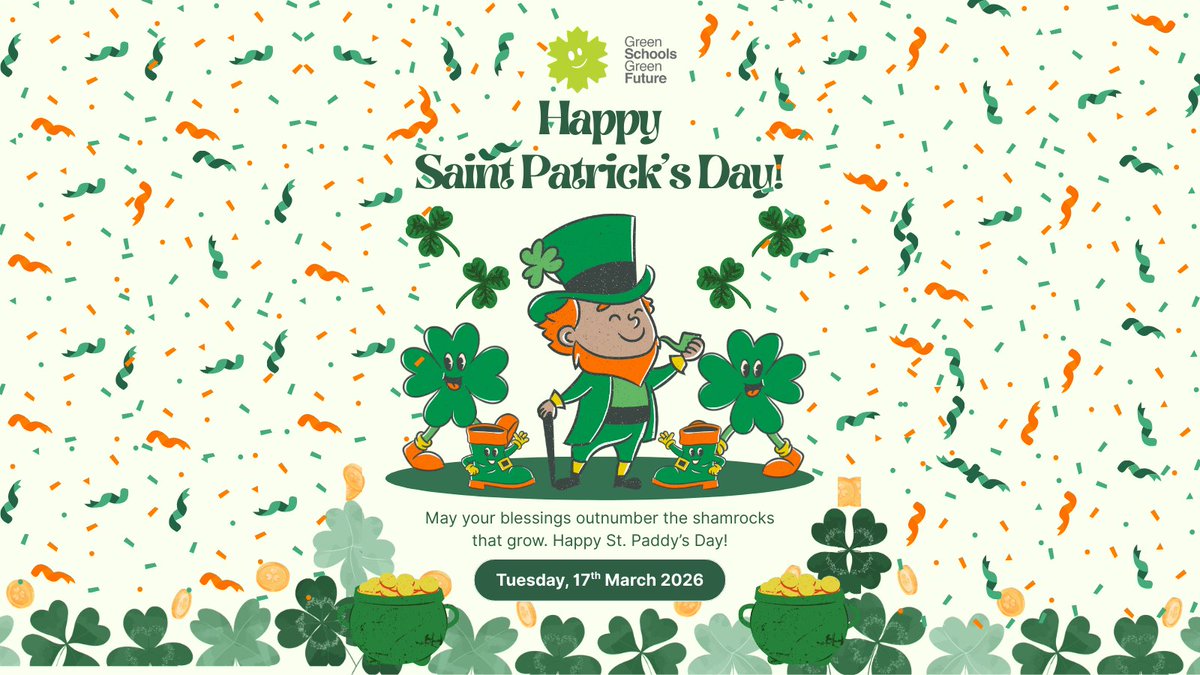 Happy St. Patrick's Day 🍀

Celebrate this special day by embracing sustainability and green initiatives !

🔗 GSGF.Foundation 
✉️ info@greenschoolgreenfuture.org 

#Sustainability #Impact #Green #StPatricksDay #GreenFuture #GSGF #GreenSchool #Lucky #March17 #Guinness