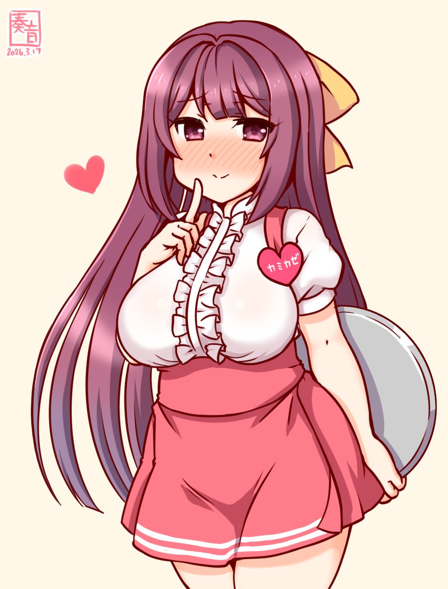 「えっと…お手洗いとか、行きたくない?
 私、付きあってあげてもいいけど…❤
 どう、かな…?」

#艦これ版真剣お絵描き60分一本勝負_20260317
#神風 