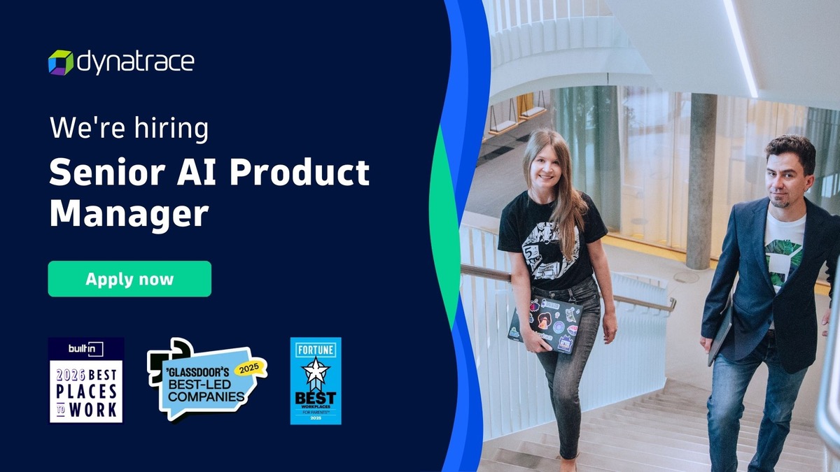 Join us as a Senior AI Product Manager and help shape how an entire organization operates smarter. 

📍 US | Hybrid/remote depending on your location
🔗 DM me for the Job Details!
#dynatrace