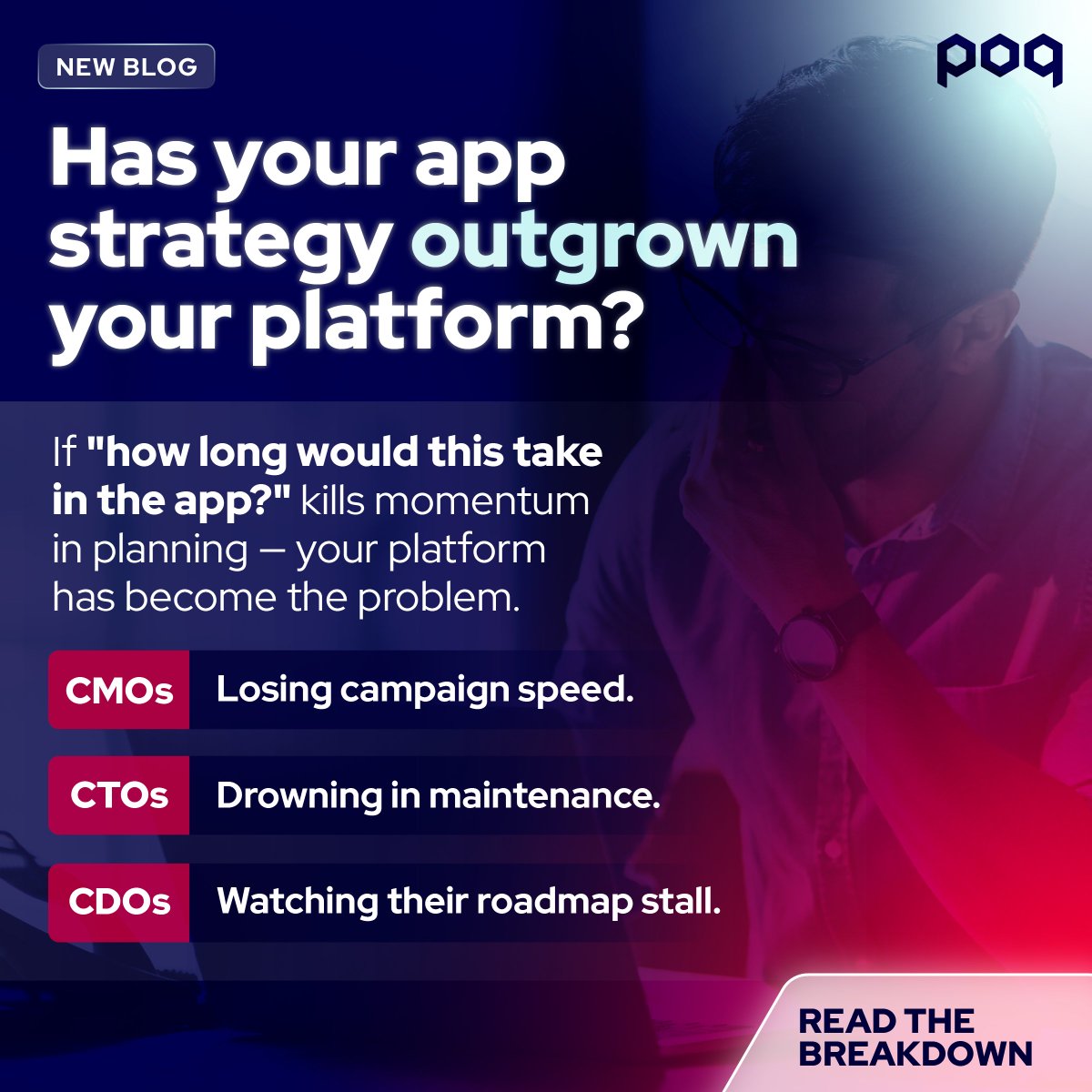 poqcommerce's tweet photo. "How long would this take to build in the app?"

If that answer kills momentum in your planning meetings — your platform has become your ceiling.

Here's how to recognise it before it costs you: https://t.co/P6VEL3FJfj https://t.co/NEaY00qG4m