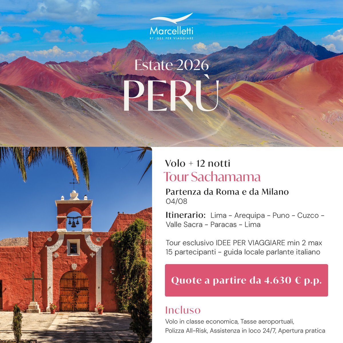 ideexviaggiare's tweet image. Il #Perù ti porta tra colori incredibili, #storia antica e panorami che non somigliano a nessun altro posto al #mondo.
Scopri di più: ow.ly/oMLt50YvfvA