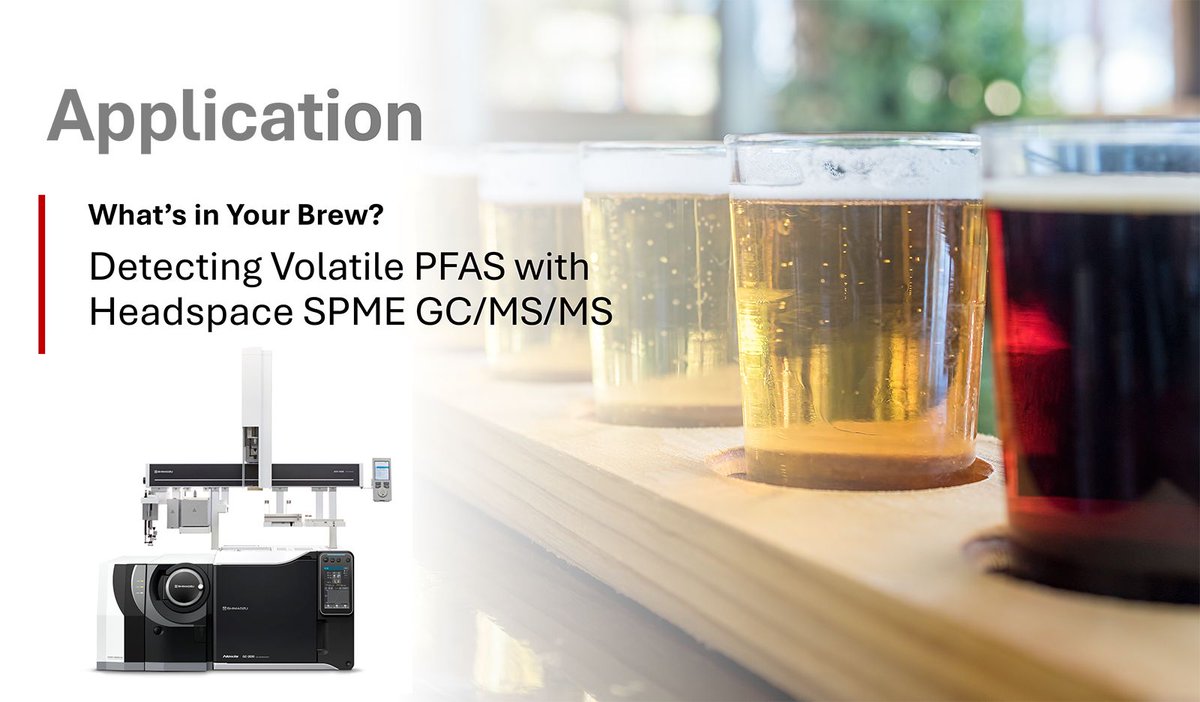 shimadzussi's tweet image. PFAS contamination reaches even our beverages. See how we quantified volatile PFAS in beer and carbonated drinks at ultra-trace levels. Read the report: 
bit.ly/4u0nsPQ
#PFAS #foodscience #beverageindustry #beer #GCMS #analyticalinstruments #shimadzu