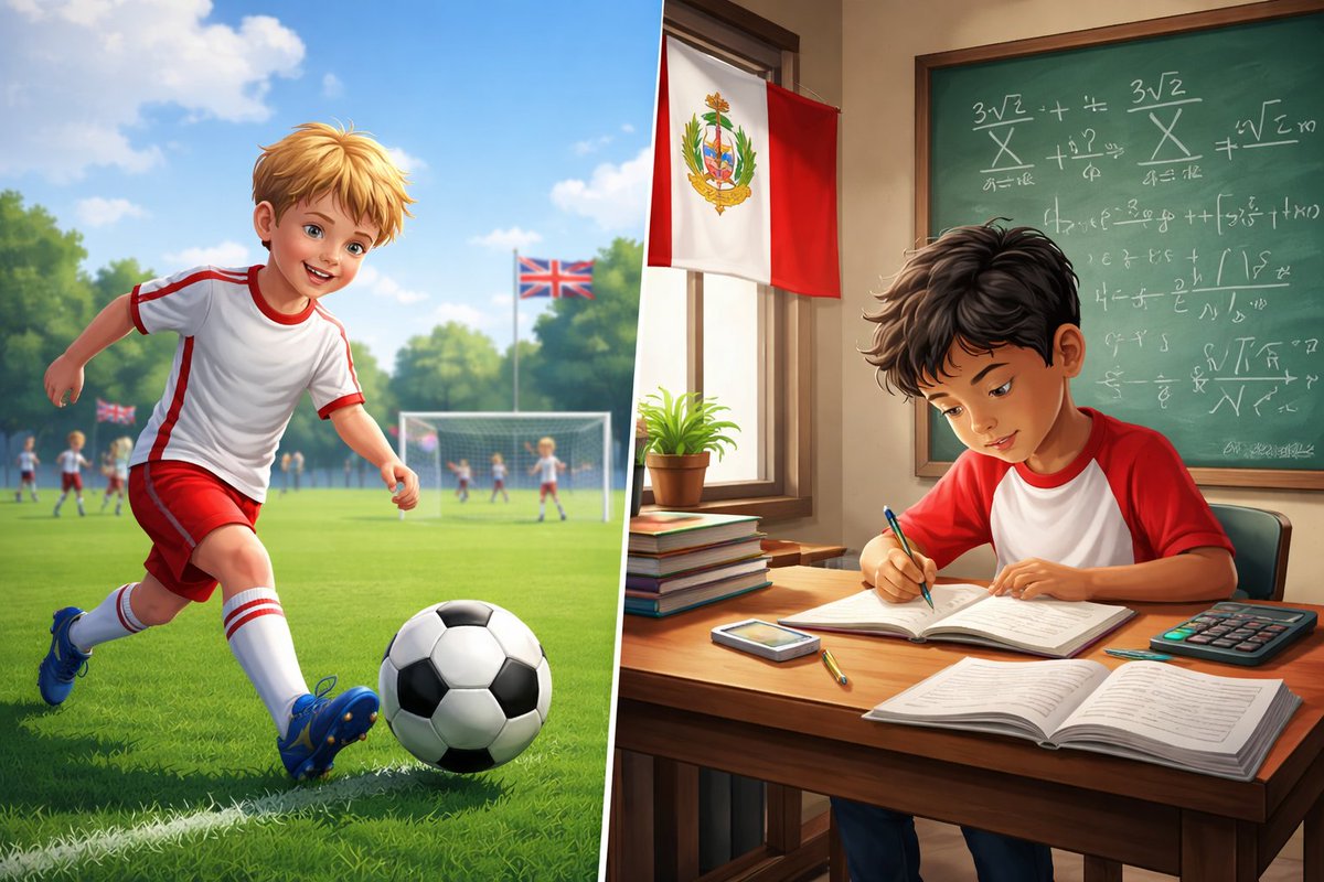 predict_addict's tweet photo. While many kids in the U.K. spend Saturdays on football and YouTube, kids in Peru are solving math problems from the age of 5.

Different inputs. Different outcomes. https://t.co/uIh35tzA9O