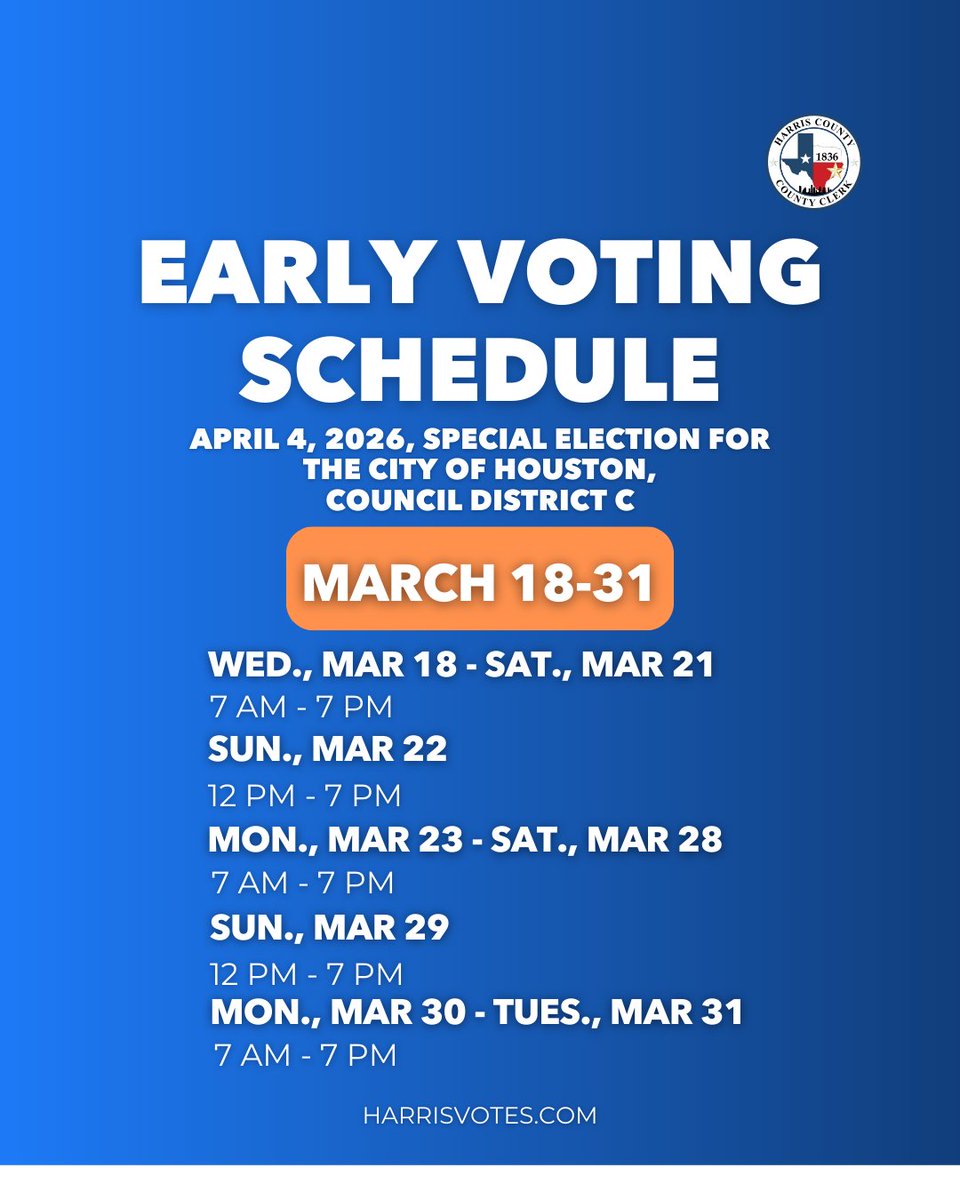 Harris County Elections Department tweet media
