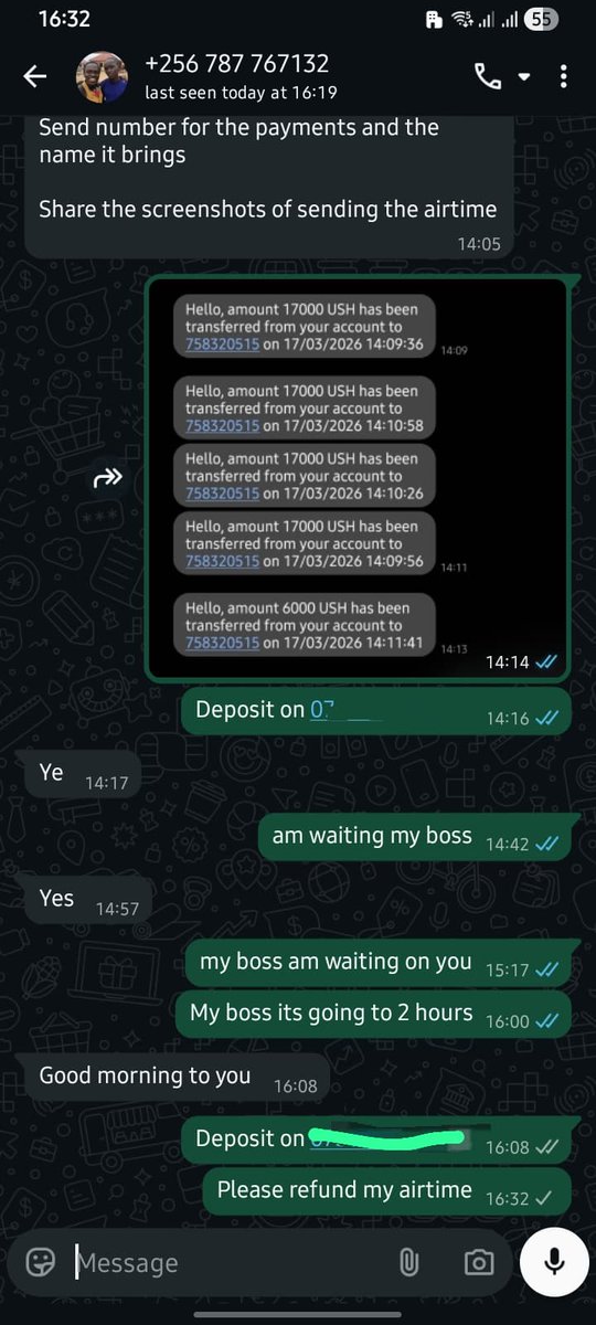 Moha_KLA's tweet photo. @IamCarolPrimah @NaminyaUg Theft alert; Mr mugabe received my airtime and refused to send my money https://t.co/rW1tiNpSrM