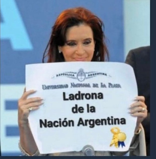 <a href="/PatoBullrich/">Patricia Bullrich</a> <a href="/stanleybostero/">Stanley del 56%</a> Exigimos que la Jefa de la Banda esté presa en una cárcel común hasta el fin de sus días.