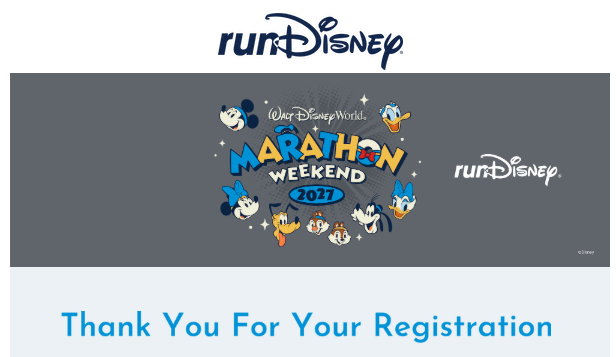 craigand's tweet photo. Woohoo made it in for the 10K for WDW Marathon Weekend 2027! #RunDisney https://t.co/npRSrQCXTK