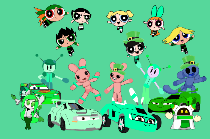 shyguy336isback's tweet photo. Happy St Patricks day 2026 #bunnymaloney #powerpuffgirls #nebulaandquasar #pixarcars #legendsofspark #kirby https://t.co/X0MI1b6fnf