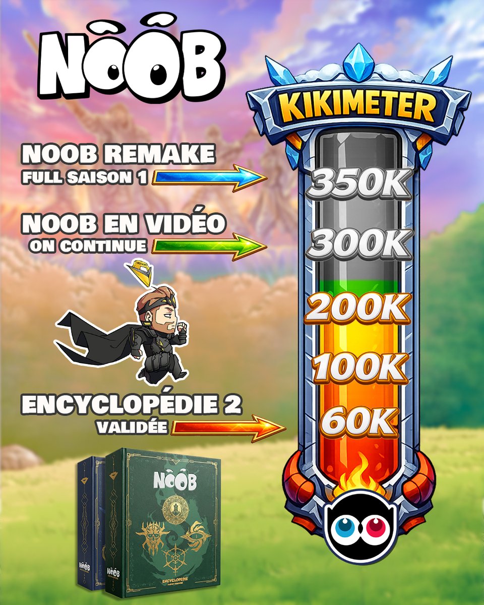 Voici une vision de là où nous en sommes dans la campagne Ulule de NOOB : Encyclopédie 2. Il reste 22 jours et à ce même moment, les campagnes de 2024 et 2025 étaient à égalité avec celle de 2026 (les 3 étaient entre 207k et 208k, sacrée régularité, merci). 💪 

L'une a terminé à