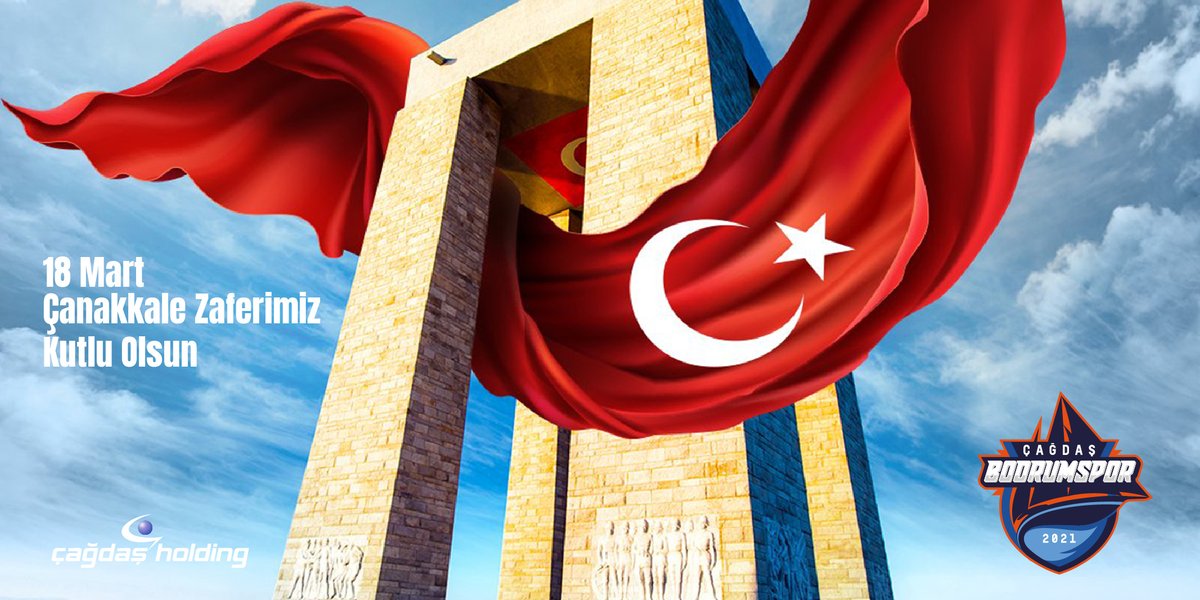 Cagdasaltyapi's tweet photo. Başta Gazi Mustafa Kemal Atatürk olmak üzere, Çanakkale’de vatanı için hayatını kaybeden tüm kahramanlarımızı saygı, rahmet ve minnetle anıyoruz.
#bodrum #cagdasbodrumsporkulubu #18MartÇanakkaleZaferi #ÇanakkaleGeçilmez https://t.co/D8HCKFW7i3