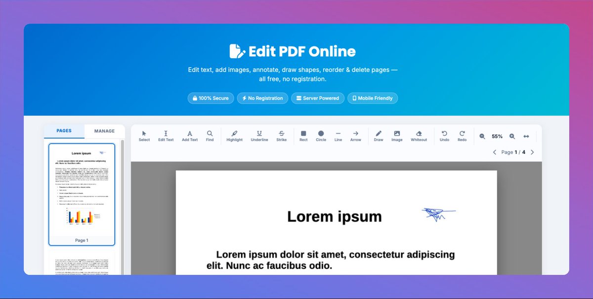 toolszu's tweet image. 📝 Edit PDF Files Online — Fast &amp;amp; Free!

Make changes to your PDFs without any software.

✔ Add or edit text  
✔ Modify pages easily  
✔ Works on mobile &amp;amp; desktop  
✔ No signup required  

Try it now 👇  
toolszu.com/tools/edit-pdf/

#PDFEditor #EditPDF #OnlineTools #Productivity