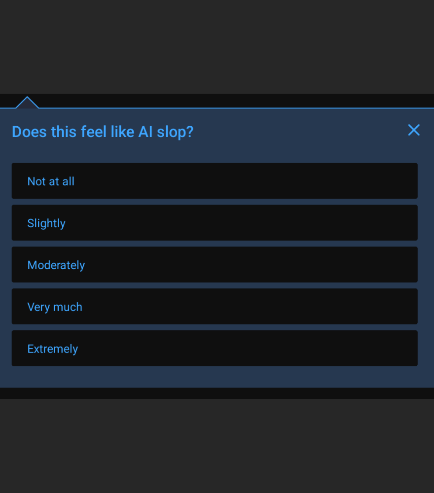 vidIQ's tweet image. 🚨🚨BREAKING🚨🚨

YouTube is now surveying users on whether videos feel like "AI Slop" and "low-quality AI"