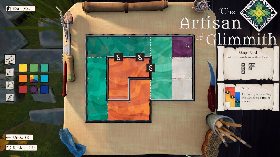 theRealDyer's tweet photo. New cozy, relaxing puzzle game release day. V. excited to be streaming (8pm UK) The Artisan of Glimmith (@playglimmith) from @lunarchstudios. I adored Islands of Insight (@playtheislands) so I can't wait.

https://t.co/Tri66ouenz

 #PuzzleGame #LogicPuzzle #IndieGame https://t.co/IQmLF6IbMa