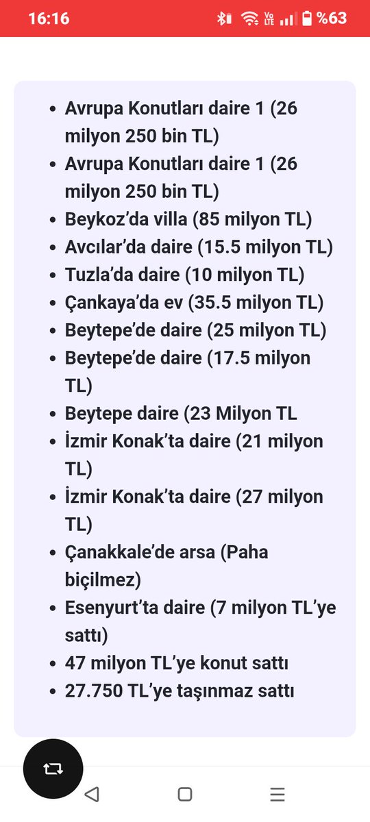 Özgür Özel Akın Gürlek in mal varlığını açıklamış.
Bu nasıl bir mal varlığı arkadaş.
Bir savcı maaşı ile bunlar asla yapılmaz yapılamaz.