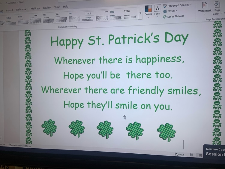Venicereddevil's tweet photo. Happy St. Patrick's Day from Mrs. Cullens 5th grade class! https://t.co/JUowmPQRnB