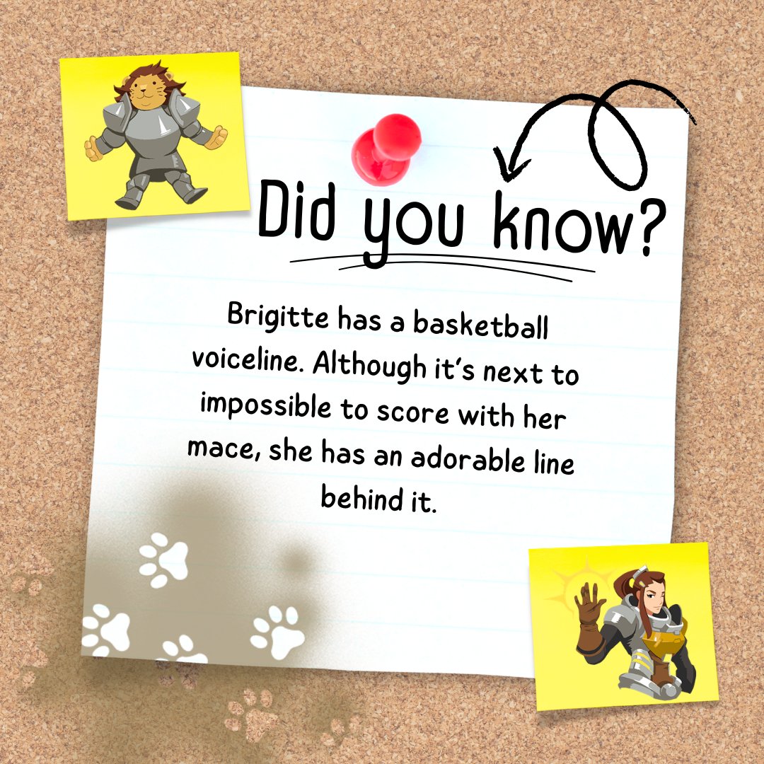 BrigBulletin's tweet photo. ❓| Did you know?

#Brigitte has a hidden line for scoring with the basketball on certain maps. It is next to impossible to score and after 106 levels, I myself still haven't been able to! 

Listen below ⬇️ https://t.co/a0czLF1AXd