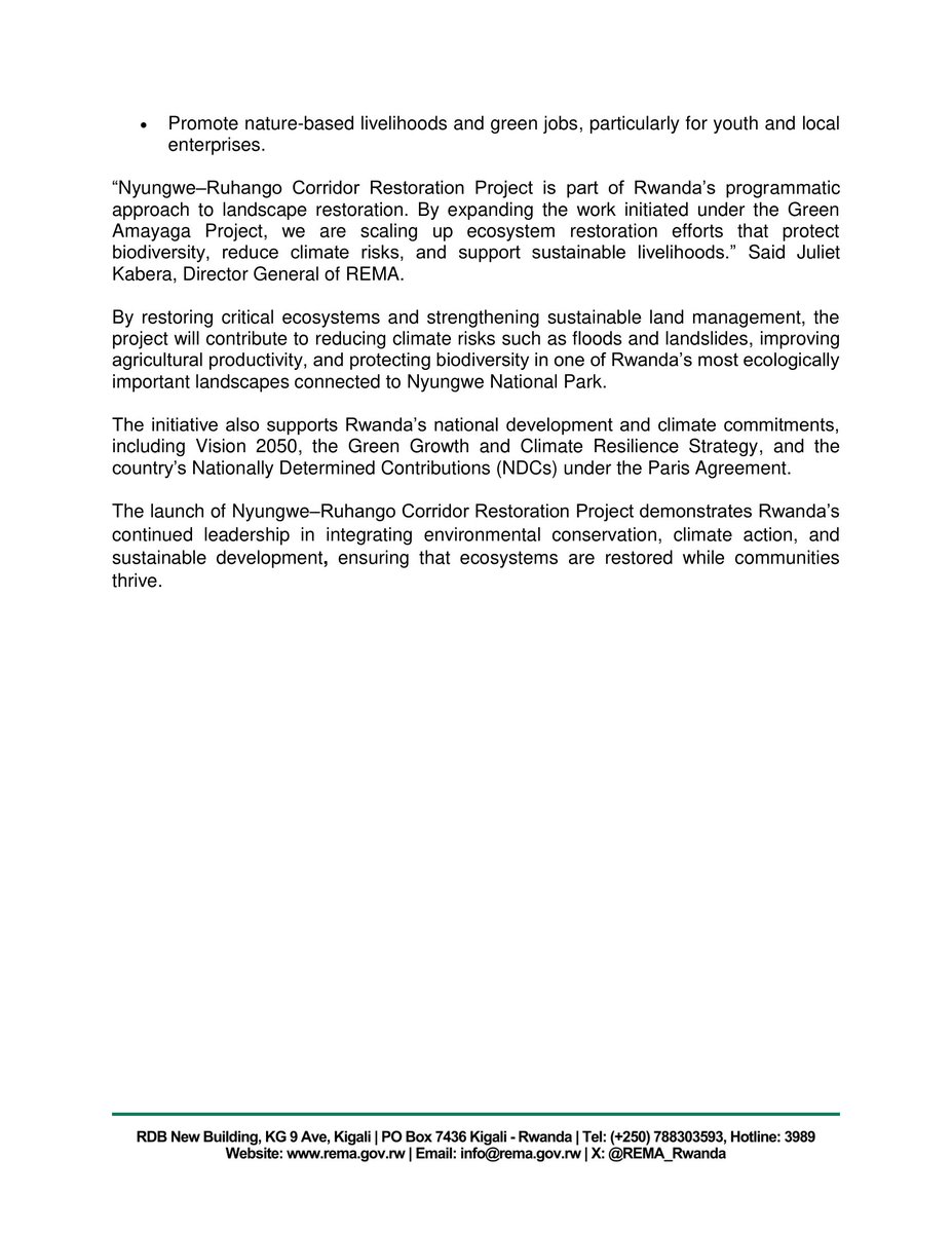 Rwanda Environment Management Authority tweet media