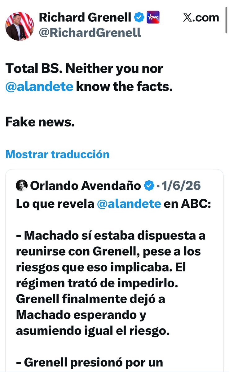 SelmyPons's tweet photo. El @abc_es con @Alandete pasó a ser el prostíbulo informativo de María Corina. No hacen más que meter la pata. Los desmienten una y otra vez desde el círculo de Trump, (Steven, Miller, Grennel,) y, aun así, no hacen acto de contrición; prefieren ser mercenarios comunicacionales🤮 https://t.co/OLyccu4KF1