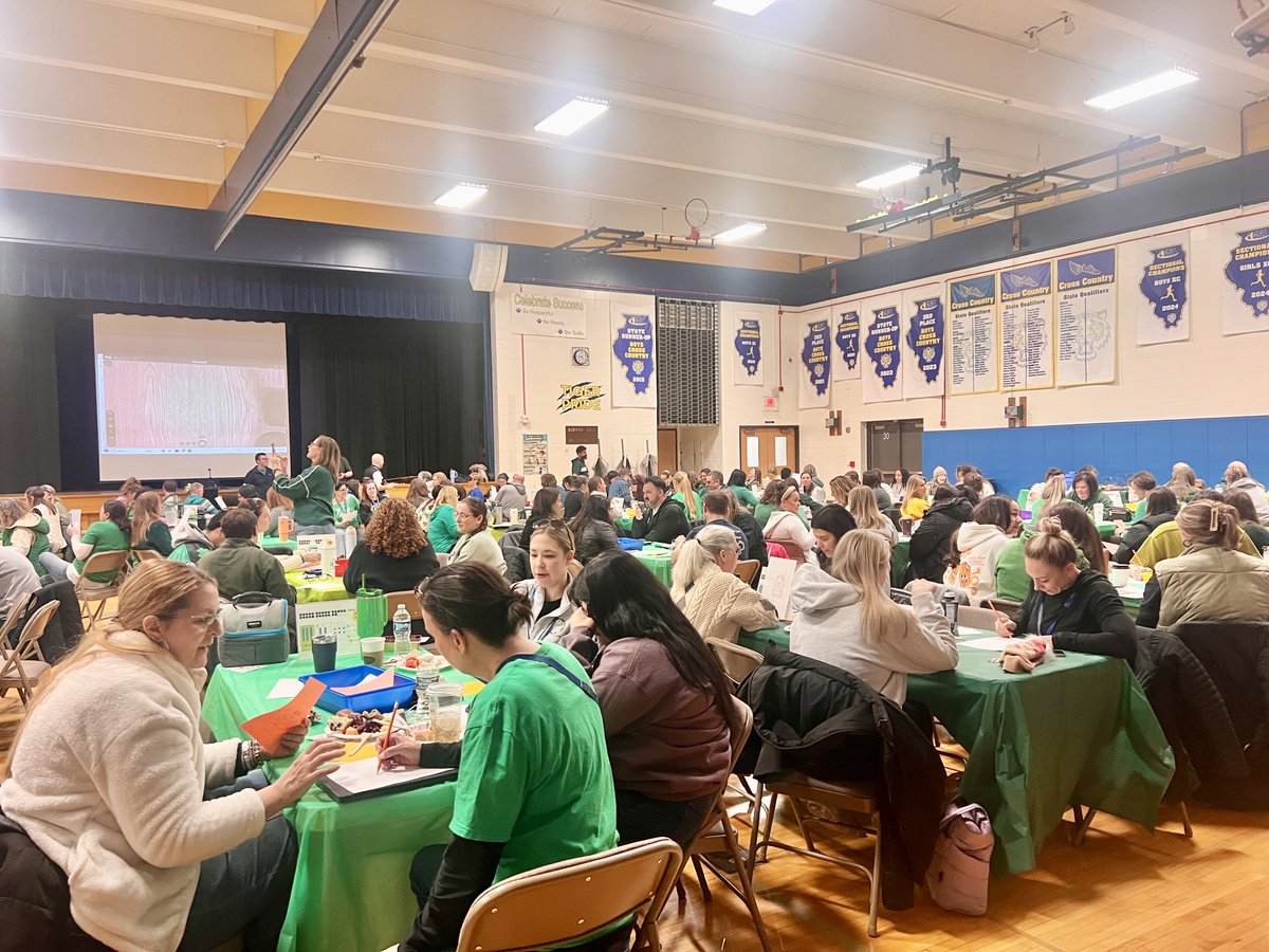We always miss having students in our hallways, but our fabulous D105 staff is spending the day all together at Gurrie! What ☘️luck☘️ to have such a passionate and dedicated team of educators!! #d105difference