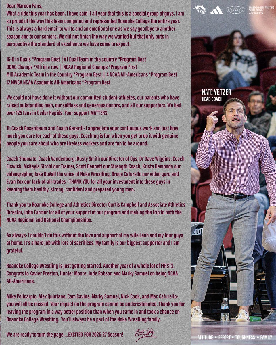 Roanoke College Wrestling tweet media