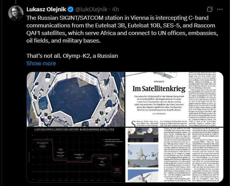 giammaiot2's tweet image. Embassy of the Russian Federation Botschaft der Russischen Föderation  in Vienna, Austria.

++Very Weel, the saga continues with new details, but a little birdie here told us that things were hot!

x.com/lukOlejnik/sta…

Thanks @4n4lisis &amp;amp; @LCueilleur👋

x.com/LCueilleur/sta…