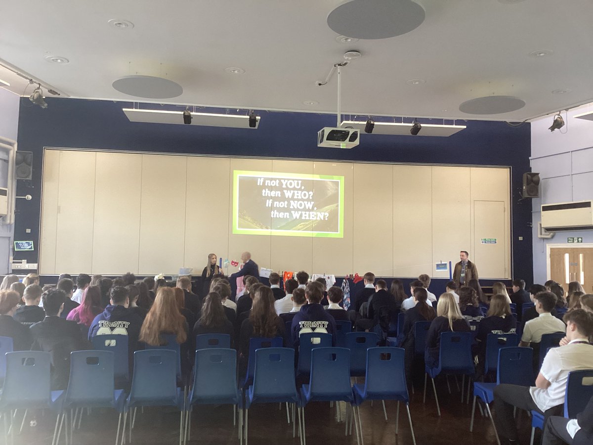 IbstockSchool's tweet photo. What an inspiring morning for our Y11s at Ibstock today! Mr White delivered a motivational assembly reflecting on their incredible journey through school &amp; highlighting how the choices they make now are building blocks for their future successes. https://t.co/2RI9zQziYL