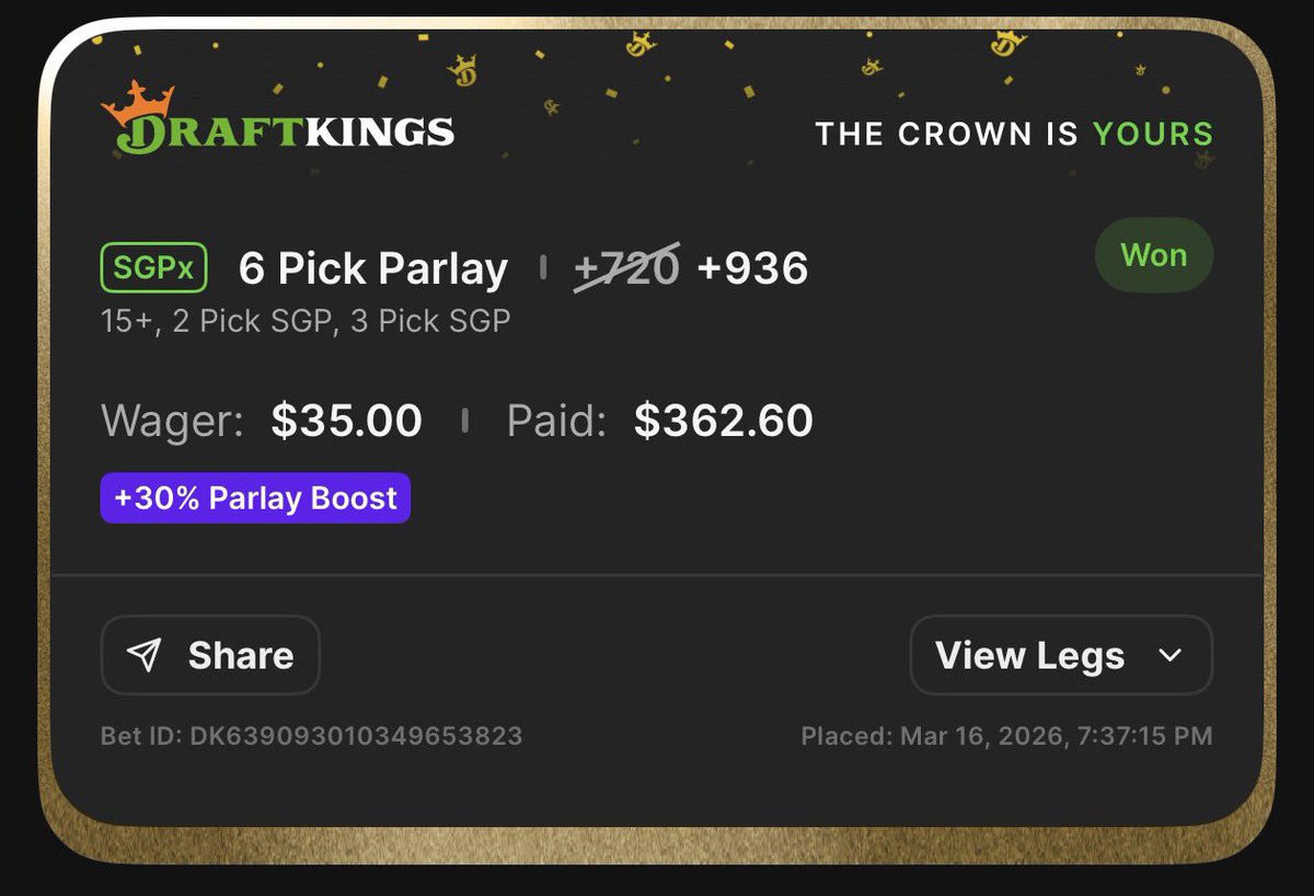 Proper_Picks's tweet photo. #DKSportsBook Finally graded our awesome win yesterday @thewinn1ngedge. 

The team is prepped and ready to go for March Madness and UCL this week. 

Come check out the discord and team!

https://t.co/o5VzNDRyu3 

#SportsBettingX #NBA #Gambling #Draftkings  #MarchMadness #UCL https://t.co/QWqAE46wDB