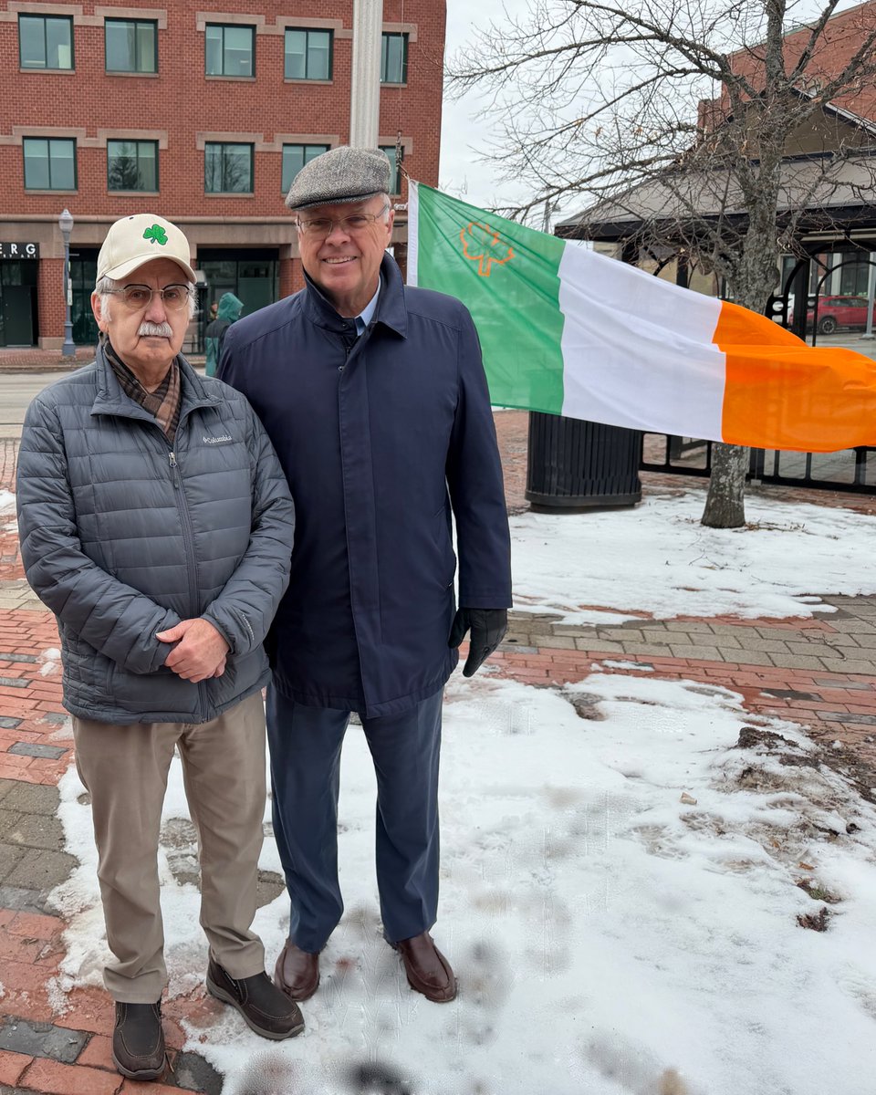 VoteMurphy2026's tweet photo. Thanks to @Kyle Laverty for signing the Irish national anthem in Gaeilge at the raising the flag for the Irish Festival kick off. https://t.co/18fucdrJOC