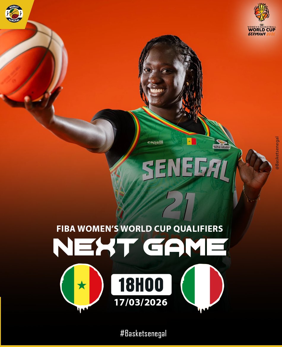 totalsport221's tweet photo. Basket- Qualification mondialféminin: Les Lionnes abattent leur dernière carte aujourd'hui face à l'Italie🏀
#fiba #fsbb #basketsenegal https://t.co/mnkYiowmq1