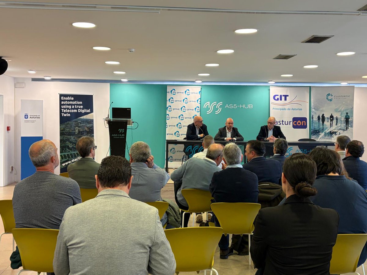 ClusterTICAstur's tweet image. Esta mañana hemos celebrado el Encuentro de las #Telecomunicaciones en Asturias, un espacio de diálogo en el que hemos reunido a empresas, instituciones y agentes del ecosistema para reflexionar sobre el presente y el futuro del sector en nuestra región.