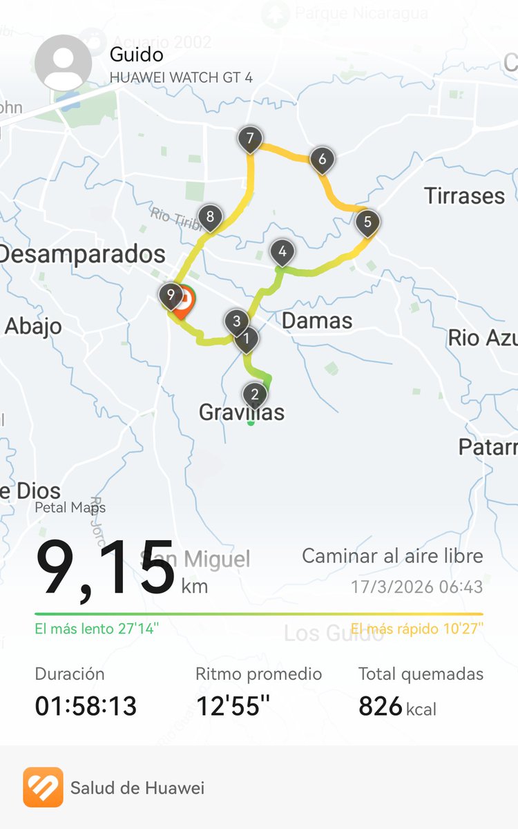 Caminata de hoy.