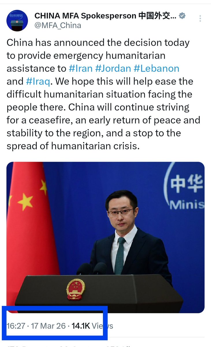 Geo_PoliticsAX's tweet photo. As usual No condemnation by china on the Pakistan's terrorism against Afghanistan.
Because Russia is the ONLY Country that has recognised Afghanistan so far.
China announced to emergency humanitarian assistance to #lran #Jordan #Lebanon and #lraq but why not Afghanistan? https://t.co/fR67rAtxU3