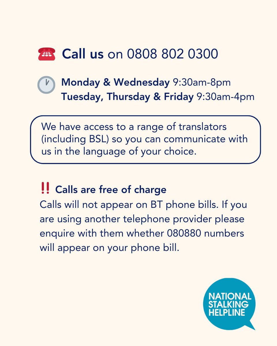 Stalking Helpline UK tweet media