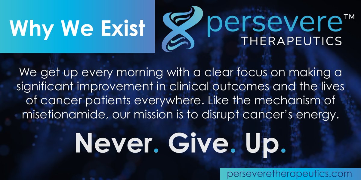 PersevereTx's tweet photo. Why We Exist. To making a significant improvement in clinical outcomes and the lives of cancer patients everywhere. 

https://t.co/WyKnOBFC3W 

#Persevere #SeedFunding #BiotechDeal #OvarianCancer #PROC #WomensHealth #NeverGiveUp https://t.co/EWvIrjPdbU