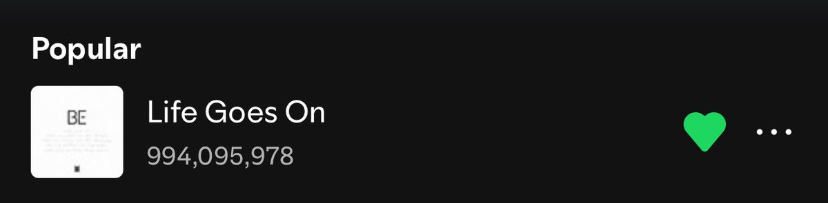"Life Goes On" earned its Biggest Streaming day of 2026 yesterday with 1.4M streams. 

— 6M streams away from reaching 1B on Spotify !!