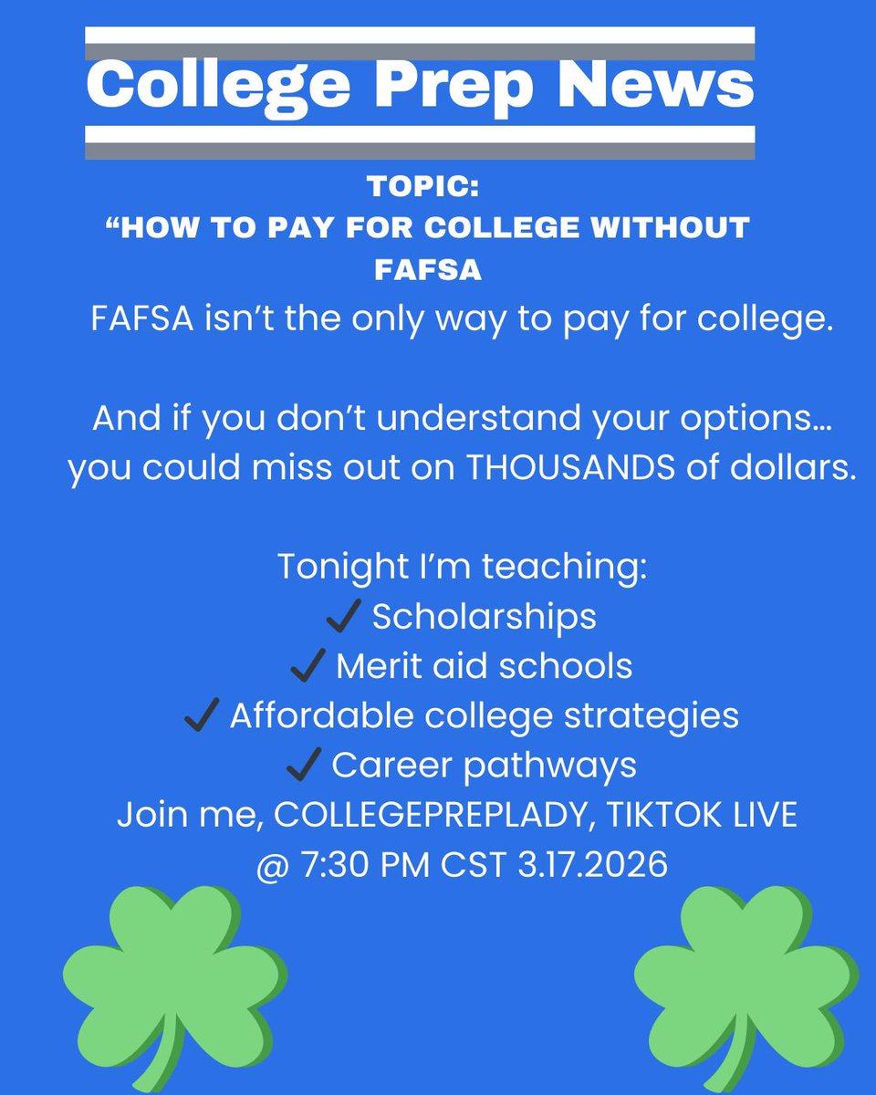 nextchapEDFDN's tweet photo. FAFSA isn’t the only way to pay for college.

And if you don’t understand your options…
you could miss out on THOUSANDS of dollars.
#FAFSA
#PayingForCollege
##CollegeMoney
#NXTCEF https://t.co/6tz1dRzT0e