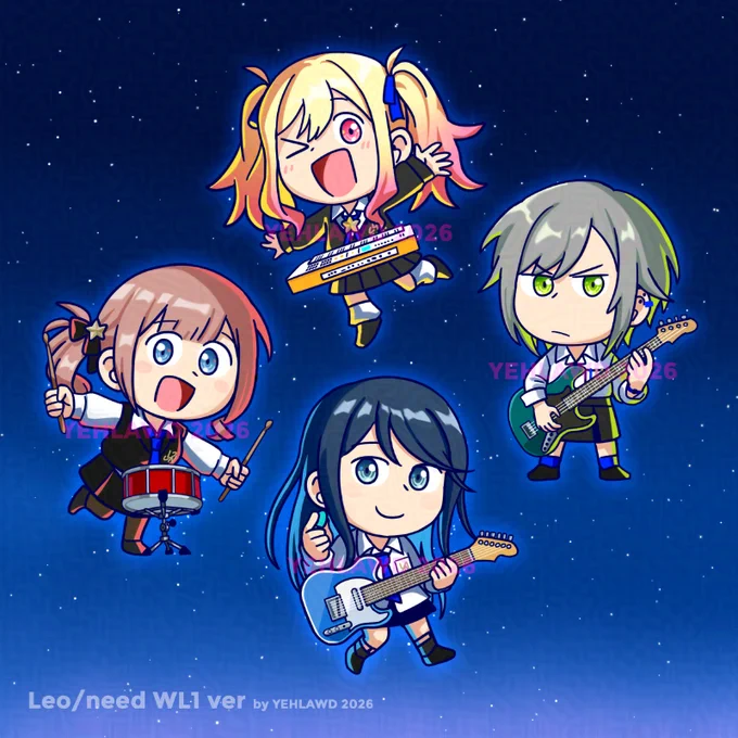 Seishun Assemble! #prsk_FA #レオニ (I also made as keychain for testing)
