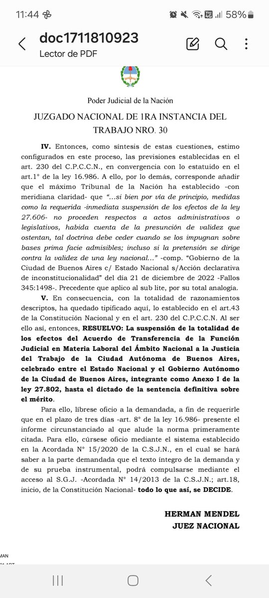 ludistas's tweet photo. La Justicia suspende la aplicación de los art 90 y 91 de la Reforma Laboral https://t.co/AmRj9UEZlk